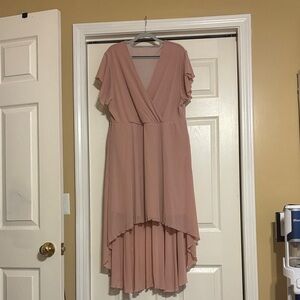 SHEIN Blush Pink High-Low Dress
